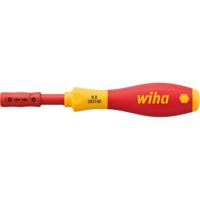 Wiha schroevendraaier met bithouder softfinish electric slimvario (rood/geel) - thumbnail