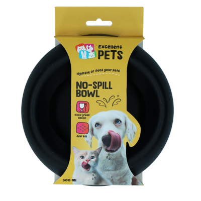 Excellent Pets No-Spill Bowl 300ml Antraciet S Excellent Pets No-Spill Bowl 300ml Antraciet S