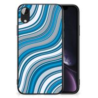 Apple iPhone XR Back Case Waves Blue - thumbnail