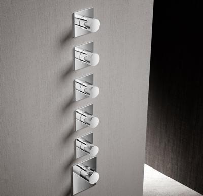 Hotbath Mate Afbouwdeel High Flow 5 Stopkranen Vierkant Chroom