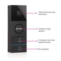 Byron Complete set voor Video-deurintercom Kabelgebonden, 2-draads - thumbnail