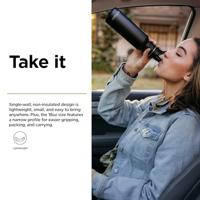 Klean Kanteen classic narrow drinkfles met sportcap - 532ml - rvs - zwart - thumbnail