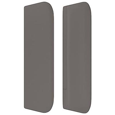 Hoofdbord met randen 83x16x78/88 cm kunstleer grijs