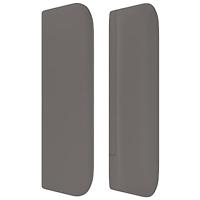 Hoofdbord met randen 83x16x78/88 cm kunstleer grijs - thumbnail