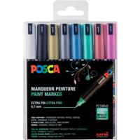 Paintmarker uni posca pc1mr ef metallic 8st ass - thumbnail