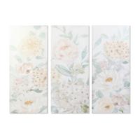 Schilderij DKD Home Decor Blommor 55 x 3 x 135 cm Shabby Chic (3 Onderdelen) - thumbnail