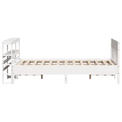 Bedframe zonder matras massief grenenhout wit 140x200 cm