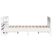Bedframe zonder matras massief grenenhout wit 140x200 cm - thumbnail