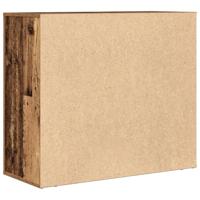 Dressoir 80x33x70 cm bewerkt hout oud houtkleurig - thumbnail