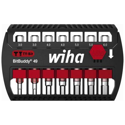 Wiha Bitset BitBuddy® TY-bit 49 mm zeskant 8-delig 1/4" E6,3 - 42114 - 42114