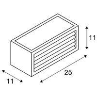 SLV 1002035 BOX-L LED-plafondlamp LED vast ingebouwd 19 W Antraciet - thumbnail