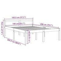 Seniorenbed massief grenenhout wasbruin 140x200 cm - thumbnail