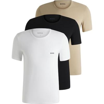 Boss T-shirt Classic 3-pack beige-zwart-+wit