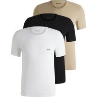 Boss T-shirt Classic 3-pack beige-zwart-+wit - thumbnail