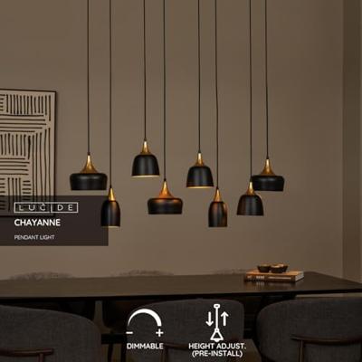 Lucide CHAYANNE - Hanglamp - 8xE14 - Zwart
