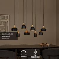 Lucide CHAYANNE - Hanglamp - 8xE14 - Zwart - thumbnail