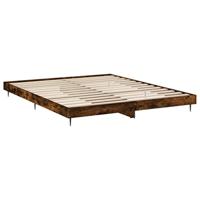 Bedframe zonder matras hout gerookt eikenkleurig 120x200 cm - thumbnail