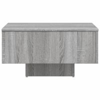 Salontafel 60x60x31,5 cm bewerkt hout grijs sonoma eikenkleurig - thumbnail