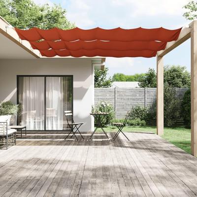 VidaXL Luifel verticaal 100x1200 cm oxford stof terracottakleurig VidaXL Luifel verticaal 100x1200 cm oxford stof terracottakleurig
