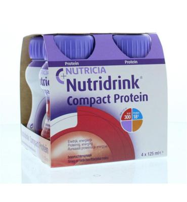 Nutridrink Compact protein rode vruchten 125 gram 4 Stuks