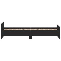 Bedframe met hoofd- en voeteneinde zwart 135x190 cm - thumbnail