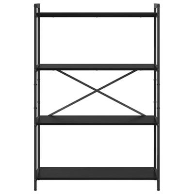 Boekenkast Zwart eiken 80 x 30 x 118 cm Bewerkt hout