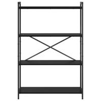 Boekenkast Zwart eiken 80 x 30 x 118 cm Bewerkt hout - thumbnail