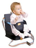 Baby zitverhoger - ROBA - Opvouwbaar - Opblaasbaar kussen - Verstelbare riem - 6 maanden / 3 jaar (15 kg) - Marineblauw - thumbnail