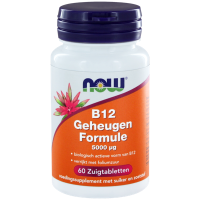 NOW B12 Geheugen Formule 5000mcg Tabletten NOW B12 Geheugen Formule 5000mcg Tabletten