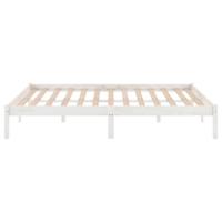 Bedframe massief grenenhout wit 160x200 cm - thumbnail
