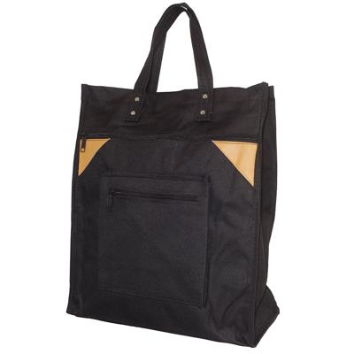 Boodschappentas zwart robuust canvas