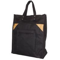 Boodschappentas zwart robuust canvas - thumbnail