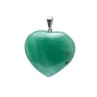 Edelsteen Hanger Groene Kwarts Hart (2 - 3 cm) - thumbnail