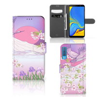 Samsung Galaxy A7 (2018) | Telefoonhoesje | Met pasjeshouder | Bird Flying - thumbnail