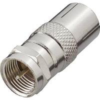 F-Coax-adapter[F-stekker -Antennebus 75 Ω ] ZilverRenkforce - thumbnail