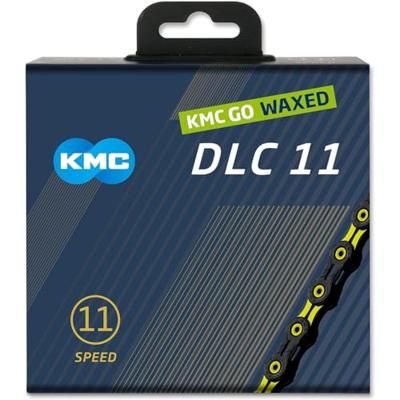 KMC ketting dlc11 black/yellow 118s waxed