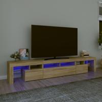 Tv-meubel met LED-verlichting 230x36,5x40cm sonoma eikenkleurig - thumbnail