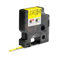 Dymo IND krimpkous zwart op geel, 6 mm x 1,5 meter label krimpkous - thumbnail