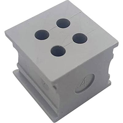 TRU COMPONENTS ELT 4/4 Kabeldoorvoering Gegroefd Klem-Ø (max.) 4 mm Elastomeer Grijs 1 stuk(s)