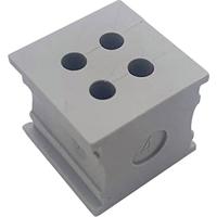 TRU COMPONENTS ELT 4/4 Kabeldoorvoering Gegroefd Klem-Ø (max.) 4 mm Elastomeer Grijs 1 stuk(s) - thumbnail