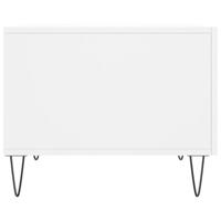 Salontafel 50x50x40 cm bewerkt hout wit - thumbnail