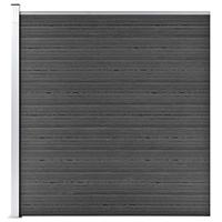 VidaXL Schuttingpaneel 175x186 cm hkc zwart - thumbnail