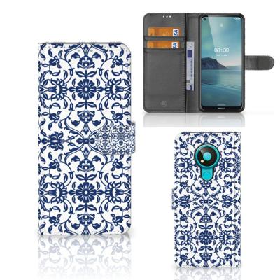 Nokia 3.4 Hoesje Flower Blue Nokia 3.4 Hoesje Flower Blue
