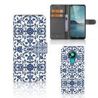 Nokia 3.4 Hoesje Flower Blue - thumbnail