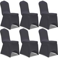 VidaXL Stoelhoes stretch antraciet 6st - thumbnail