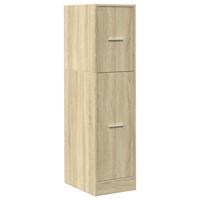 Apothekerskast 30x41x118 cm bewerkt hout sonoma eikenkleurig - thumbnail