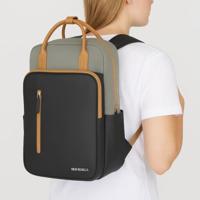 New Rebels Ferron Miami Rugzak 9L Waterafstotende Laptop Rugtas 13 inch Schooltas en Werktas van PU Nylon Comfortabel Antracite - thumbnail