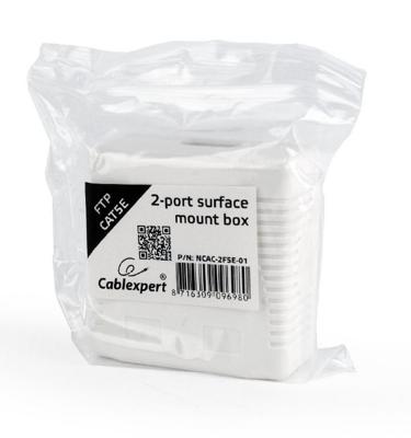 CAT5E FTP LAN-opbouwdoos, 2-poorts