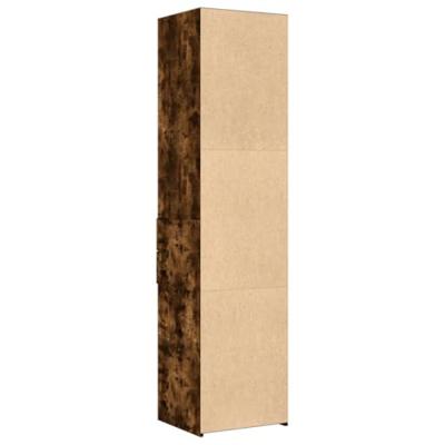Hoge kast 45x42,5x185 cm bewerkt hout gerookt eikenkleurig