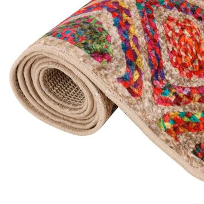 VidaXL Vloerkleed wasbaar anti-slip 160x230 cm meerkleurig - thumbnail